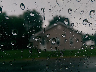 window view with rain drops on the window
